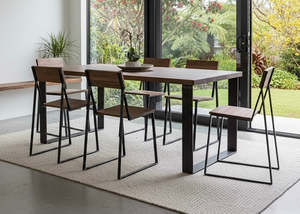 Straight Steel Dining Table