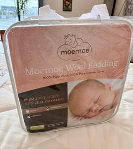 MoeMoe 100% pure NZ Wool Baby Cot Mattress Protector