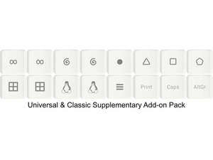 Universal Keycap Add-on Set (MCC profile for Choc v1 switches)