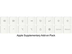 Mcc Keycaps: Apple Keycap Add-on Set (MCC profile for Choc v1 switches)