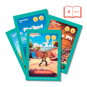 Set 1 Bundle: Set 1 Bundle - 4 Books - Consolidates crucial letter/sound pairings; a, m, s, t, p, f, i, n, o, d