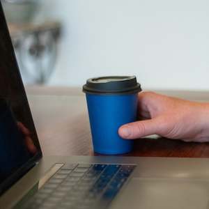 Single Walled Hot Cup: Single Walled Hot Cup - Wavy Navy
