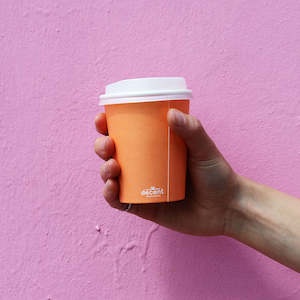 Single Walled Hot Cup: Single Walled Hot Cup - Sherbert Orange
