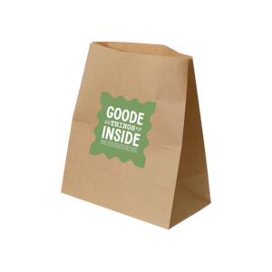 Custom: Decent Flat Bottom Bag - Kraft Large - Goode Brother's