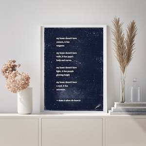Home is where the heart is - Poem Print