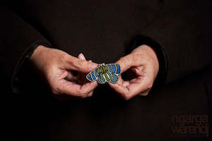 Ngarga Warendj: NGARGA WARENDJ - BLUE BOGONG MOTH LAPEL PIN