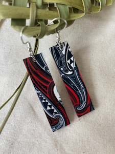 Tuku Marie Polynesian: Taiao Collection - Tino Rectangle Earrings