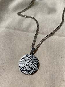 Tuku Marie Polynesian: Kiwa Collection - Circle Silver Necklace