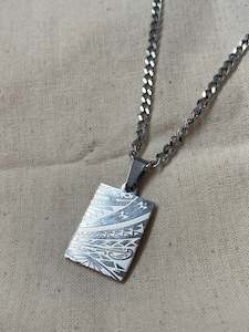 Kiwa Collection - Rectangle Silver Necklace