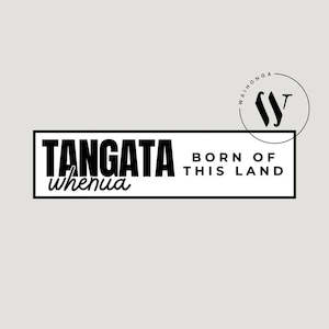 Whare Kainga Home Ware: Tangata Whenua Bumper Sticker