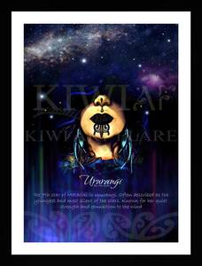 Mahi Toi Art: Wahine Pop Prints - 'Ururangi' the 7th star (Matariki)