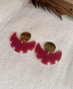 Kape earrings - Berry