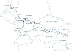 Cruise across Europe from Amsterdam to Budapest (port-to-port cruise)