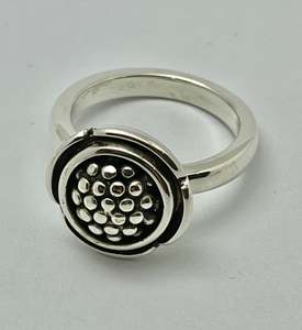 Quirky Collectibles: Sterling oxidised raspberry petal ring
