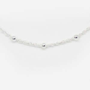 Sterling Silver chain with spaced balls