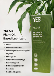 Products: YES OB Plant-Oil Based Personal Lubricant - 80ml - Leanne Wait - Pelvic Health @Inside Out Physiotherapy