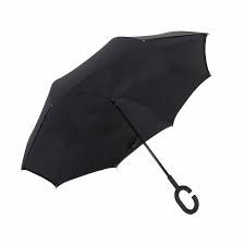 Block Colours: AUTO open Black Reversible Umbrella
