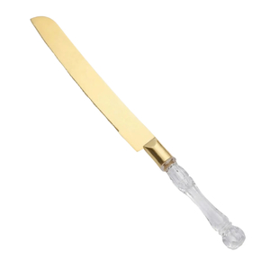 Cutlery & Utensils - Insphire Wedding, Party and Event Hire: Wedding Cake Knife Crystal Look – Gold