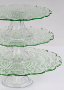 Cake Stand Vintage Green Set (3pcs)