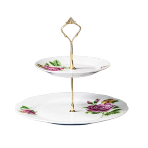 Cake Stand Vintage Floral 2 Tier