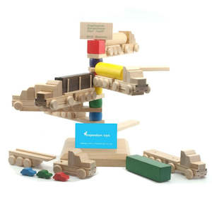 Toy Trucks & Construction Vehicles: German wooden toy trucks for kids