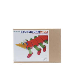 Kellner Steckfiguren: Wooden construction toys for kids - Sturmwurm Willi