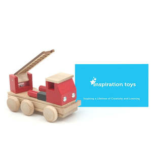 Transportation Toys For Kids: Wooden fire engine for kids