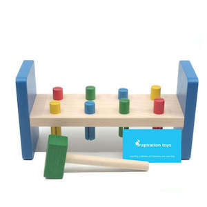 Ebert Gmbh: Hammering toys for kids - Wooden bench with pegs