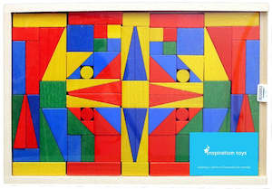 Ebert Gmbh: Wooden puzzle blocks for kids - Geometric