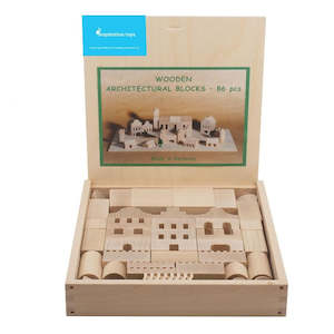 Wooden Construction Toys: Wooden building blocks for kids - Village design