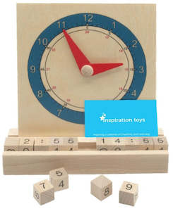 Wooden Educational Resources For School: Learning clock - Wooden