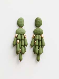 Sage stalactite earrings