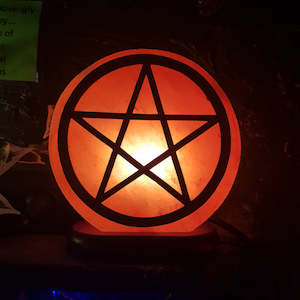 Pentagram Salt Lamp (assorted. approx. 20cm diameter)