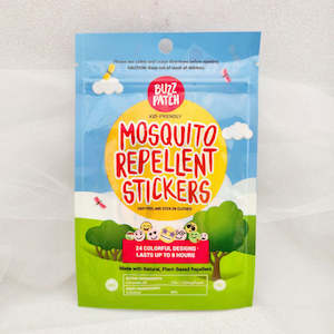 Personal Health Items: Buzz Patch Kid Friendly Mosquito Repellent Patches (24 colourful designs that last up to 8 hours)