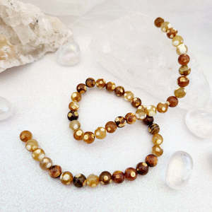 Fire Agate Dyed Bead Bead Strand (approx. 45-47 x 8mm beads)