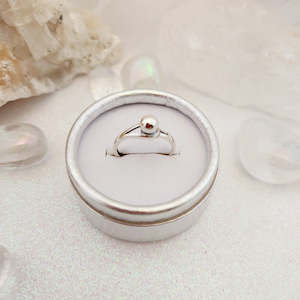 Sterling Silver Ring (rhodium plated. adjustable)