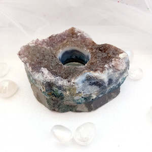 Aromatics Accessories: Amethyst Cluster Candle Holder (approx. 13.5x11x5.5cm)