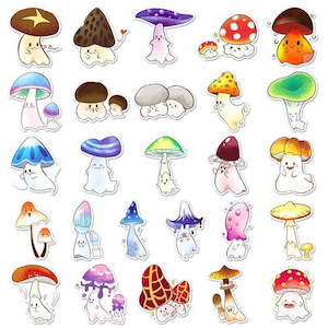 Cute Mushroom Self Adhesive Sticker (assorted. approx. 3-8cm)
