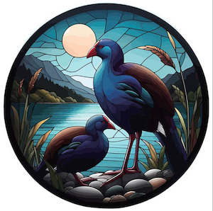 Pukeko Stained Glass Hanging