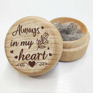 Always in My Heart Wooden Keepsake Memorial Box (approx. 3.5-4x5cm)
