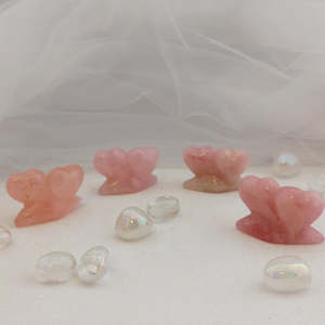 Rose Quartz Twin Flame Heart (assorted. approx. 3.5x5.5cm)