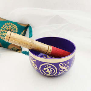 World Spirituality: Purple Tibetan Singing Bowl (approx. 14cm diameter)