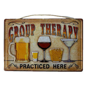 Group Therapy Metal Sign