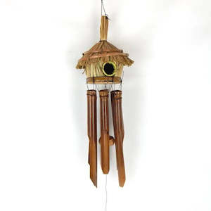 All Stocked Items: Bamboo Bird House Windchime (approx. 50x17cm)