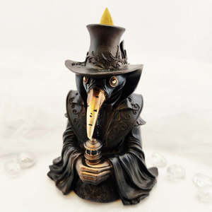 Aromatics Accessories: Plague Doctor Backflow Incense Burner (approx. 18x14cm)