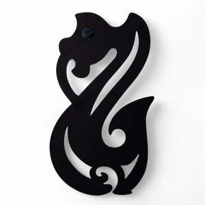 Manaia Black Steel Wall Art (approx. 50cm long)
