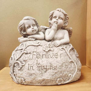 Inspirational Heartfelt Gifts: Forever in my Heart Cherub Angels (approx. 18.5x30cm)