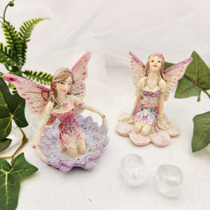 Mystical Magical: Fairy on Flower (pink or purple. approx. 7cm)