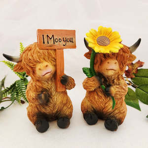 Highland Cow (moo you or sunflower. approx. 12.5x6cm))