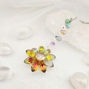 Wall Art Hanging Gifts: Rainbow Glass Flower Hanging Prism